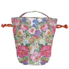 Beautiful Flowers Drawstring Bucket Bag by goljakoff