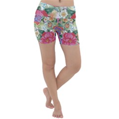 Beautiful Flowers Lightweight Velour Yoga Shorts by goljakoff