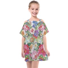 Beautiful Flowers Kids  One Piece Chiffon Dress by goljakoff