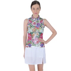 Beautiful Flowers Women s Sleeveless Polo Tee by goljakoff