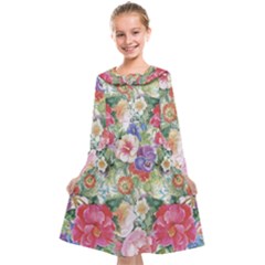 Beautiful Flowers Kids  Midi Sailor Dress by goljakoff