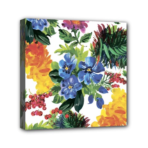 Flowers Mini Canvas 6  X 6  (stretched) by goljakoff