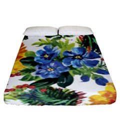 Flowers Fitted Sheet (king Size) by goljakoff