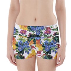 Flowers Boyleg Bikini Wrap Bottoms by goljakoff