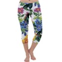 Flowers Capri Yoga Leggings View1