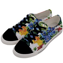 Flowers Men s Low Top Canvas Sneakers by goljakoff