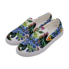 Flowers Women s Canvas Slip Ons by goljakoff