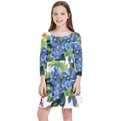 Flowers Kids  Quarter Sleeve Skater Dress