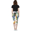 Flowers Inside Out Lightweight Velour Capri Leggings  View2