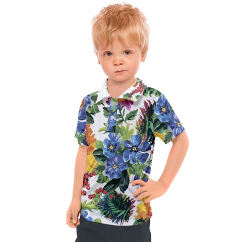 Flowers Kids  Polo Tee by goljakoff