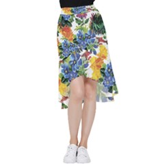 Flowers Frill Hi Low Chiffon Skirt by goljakoff