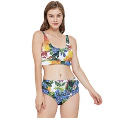 Flowers Frilly Bikini Set by goljakoff