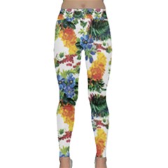 Flowers Pattern Classic Yoga Leggings by goljakoff