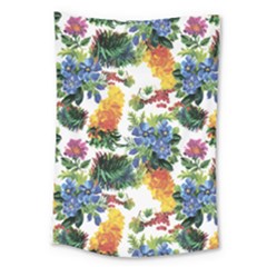 Flowers Pattern Large Tapestry by goljakoff