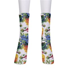 Flowers Pattern Men s Crew Socks by goljakoff