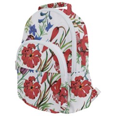 Summer Flowers Rounded Multi Pocket Backpack by goljakoff