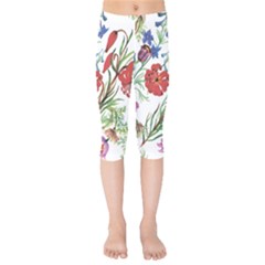 Summer Flowers Kids  Capri Leggings  by goljakoff