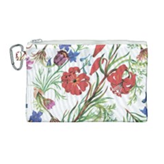 Summer Flowers Canvas Cosmetic Bag (large) by goljakoff