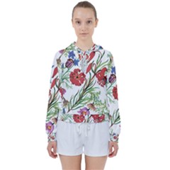 Summer Flowers Women s Tie Up Sweat by goljakoff