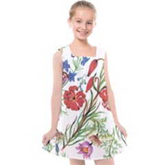 Summer Flowers Kids  Cross Back Dress by goljakoff