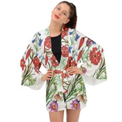 Summer Flowers Long Sleeve Kimono by goljakoff