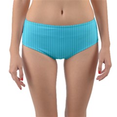 Arctic Blue & Black -  Reversible Mid-waist Bikini Bottoms by FashionLane