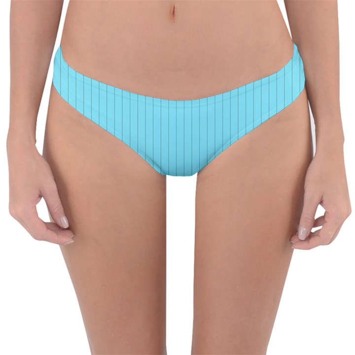 Arctic Blue & Black -  Reversible Hipster Bikini Bottoms