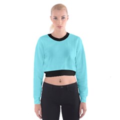 Arctic Blue & Black -  Cropped Sweatshirt by FashionLane