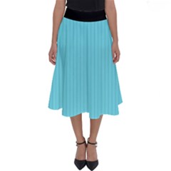 Arctic Blue & Black -  Perfect Length Midi Skirt by FashionLane