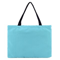 Arctic Blue & Black -  Zipper Medium Tote Bag by FashionLane