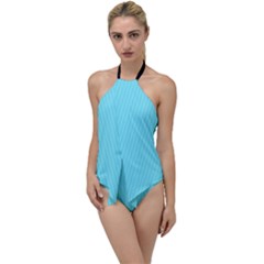 Arctic Blue & Black -  Go With The Flow One Piece Swimsuit by FashionLane