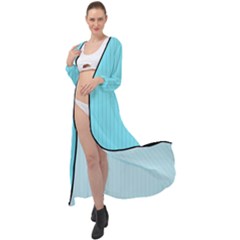 Arctic Blue & Black -  Maxi Chiffon Beach Wrap by FashionLane