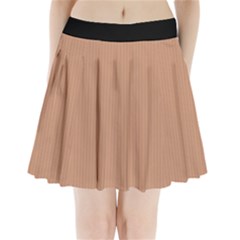 Antique Brass Brown & Black -  Pleated Mini Skirt by FashionLane