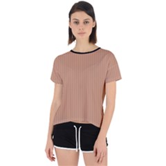 Antique Brass Brown & Black -  Open Back Sport Tee by FashionLane