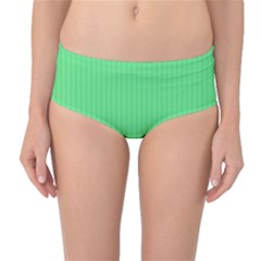 Algae Green & Black -  Mid-waist Bikini Bottoms by FashionLane