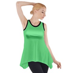 Algae Green & Black -  Side Drop Tank Tunic by FashionLane