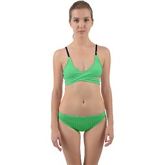 Algae Green & Black -  Wrap Around Bikini Set by FashionLane