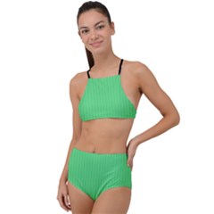 Algae Green & Black -  High Waist Tankini Set by FashionLane