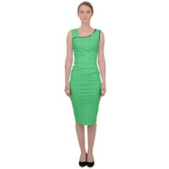 Algae Green & Black -  Sleeveless Pencil Dress by FashionLane