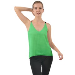 Algae Green & Black -  Chiffon Cami by FashionLane