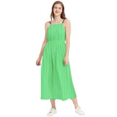 Algae Green & Black -  Boho Sleeveless Summer Dress by FashionLane