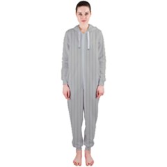 Silver Cloud Grey & Black - Hooded Jumpsuit (ladies)  by FashionLane