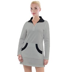 Silver Cloud Grey & Black - Women s Long Sleeve Casual Dress by FashionLane