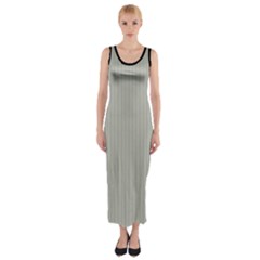 Silver Cloud Grey & Black - Fitted Maxi Dress by FashionLane