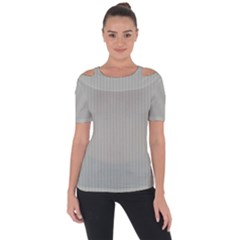 Silver Cloud Grey & Black - Shoulder Cut Out Short Sleeve Top by FashionLane