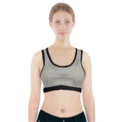 Silver Cloud Grey & Black - Sports Bra With Pocket by FashionLane