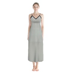 Silver Cloud Grey & Black - Button Up Chiffon Maxi Dress by FashionLane