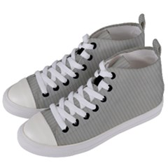 Silver Cloud Grey & Black - Women s Mid-top Canvas Sneakers by FashionLane