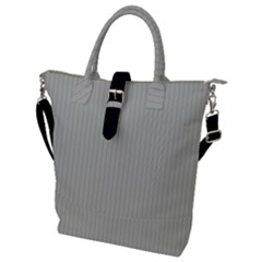 Silver Cloud Grey & Black - Buckle Top Tote Bag by FashionLane