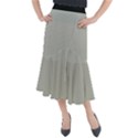 Silver Cloud Grey & Black - Midi Mermaid Skirt View1